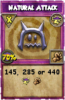 Wizard101 Storm spell card: Natural Attack, Spell ID 2163
