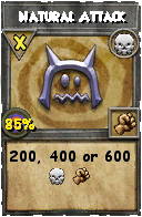 Wizard101 Death spell card: Natural Attack, Spell ID 2722