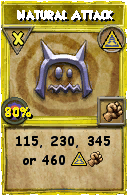 Wizard101 Myth spell card: Natural Attack, Spell ID 2150