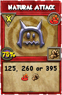 Wizard101 Fire spell card: Natural Attack, Spell ID 2347