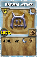 Wizard101 Moon spell card: Natural Attack, Spell ID 2998