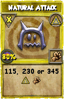 Wizard101 Myth spell card: Natural Attack, Spell ID 2458