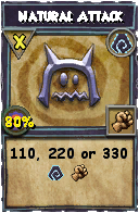 Wizard101 Shadow spell card: Natural Attack, Spell ID 2562