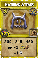 Wizard101 Myth spell card: Natural Attack, Spell ID 2100