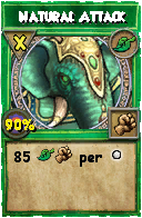 Wizard101 Life spell card: Natural Attack, Spell ID 2337