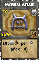 Wizard101 Death spell card: Natural Attack, Spell ID 2405