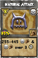 Wizard101 Death spell card: Natural Attack, Spell ID 2258