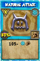 Wizard101 Ice spell card: Natural Attack, Spell ID 2265