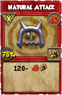 Wizard101 Fire spell card: Natural Attack, Spell ID 2263