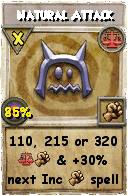 Wizard101 Balance spell card: Natural Attack, Spell ID 2716