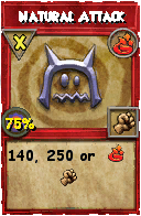 Wizard101 Fire spell card: Natural Attack, Spell ID 2533