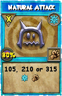 Wizard101 Ice spell card: Natural Attack, Spell ID 2723