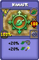 Wizard101 Life spell card: Namaste, Spell ID 2635