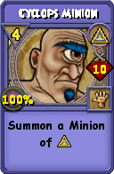 Wizard101 Myth spell card: Cyclops Minion, Spell ID 2587