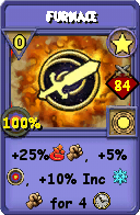 Wizard101 Star spell card: Furnace, Spell ID 2125