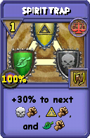 Wizard101 Balance spell card: Spirit Trap, Spell ID 2845