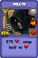 Wizard101 Death spell card: Wraith, Spell ID 2295