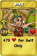 Wizard101 Life spell card: Pixie, Spell ID 2844