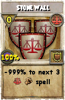 Wizard101 Balance spell card: Stone Wall, Spell ID 2557