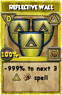 Wizard101 Myth spell card: Reflective Wall, Spell ID 2999