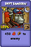 Wizard101 Moon spell card: Shift Samoorai, Spell ID 2861