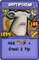 Wizard101 Moon spell card: Shift Piscean, Spell ID 2572