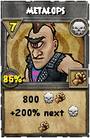 Wizard101 Death spell card: Metalops, Spell ID 2873