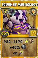 Wizard101 Sun spell card: Sound of Musicology, Spell ID 2187