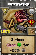 Wizard101 Death spell card: Putrefaction, Spell ID 2689