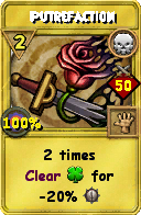 Wizard101 Death spell card: Putrefaction, Spell ID 2673