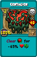 Wizard101 Death spell card: Contagion, Spell ID 2690