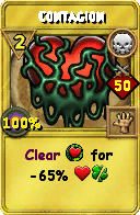 Wizard101 Death spell card: Contagion, Spell ID 2674