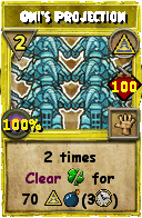 Wizard101 Myth spell card: Oni's Projection, Spell ID 2202