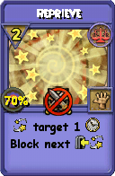 Wizard101 Balance spell card: Reprieve, Spell ID 2017