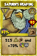 Wizard101 Myth spell card: Saturn's Reaping, Spell ID 2351