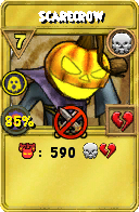 Wizard101 Death spell card: Scarecrow, Spell ID 2687