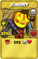 Wizard101 Death spell card: Scarecrow, Spell ID 2686