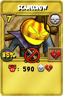 Wizard101 Death spell card: Scarecrow, Spell ID 2688