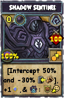 Wizard101 Shadow spell card: Shadow Sentinel, Spell ID 2841