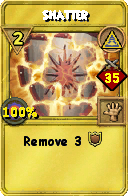Wizard101 Myth spell card: Shatter, Spell ID 2102