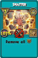 Wizard101 Myth spell card: Shatter, Spell ID 2097