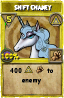 Wizard101 Myth spell card: Shift Chaney, Spell ID 2805