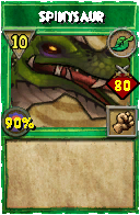 Wizard101 Life spell card: Spinysaur, Spell ID 2526