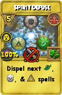 Wizard101 Balance spell card: Spirit Defuse, Spell ID 2460