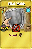 Wizard101 Ice spell card: Steal Ward, Spell ID 2362