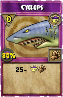 Wizard101 Storm spell card: Cyclops, Spell ID 2794