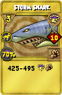 Wizard101 Storm spell card: Storm Shark, Spell ID 2203