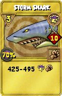Wizard101 Storm spell card: Storm Shark, Spell ID 2204