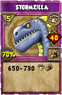 Wizard101 Storm spell card: Stormzilla, Spell ID 2063