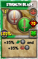 Wizard101 Balance spell card: Strength Blade, Spell ID 2897